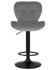 Купить Стул барный DOBRIN BARNY BLACK, серый велюр (MJ9-75) по выгодной цене для кафе, ресторанов и кухни