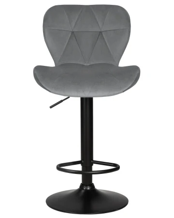 Купить Стул барный DOBRIN BARNY BLACK, серый велюр (MJ9-75) по выгодной цене для кафе, ресторанов и кухни