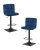Набор 2 шт Стул барный DOBRIN DOMINIC, синий велюр (MJ9-117)
