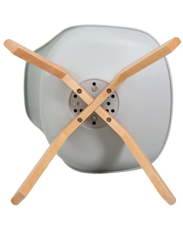 Купить Стул обеденный DOBRIN JERRY SOFT, ножки светлый бук, цвет сиденья светло-серый (GR-01) по низкой цене