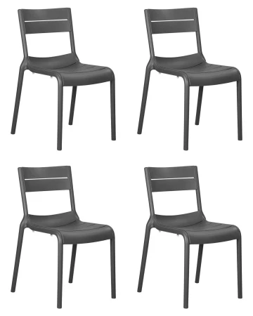 Набор 4 шт Стул обеденный DOBRIN TIM, темно-серый (GR-04)