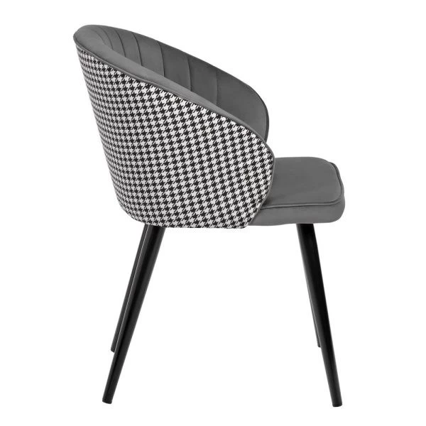 Купить Стул Paola тёмно-серый с жаккардом по низкой цене