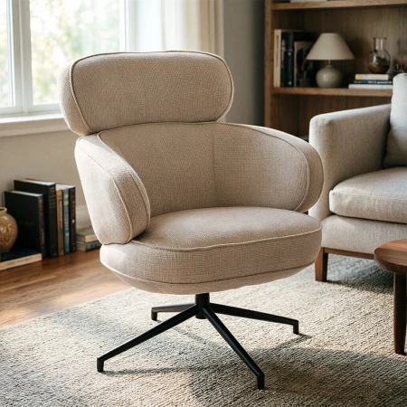 Купить Кресло KING кремовый, шенилл по низкой цене