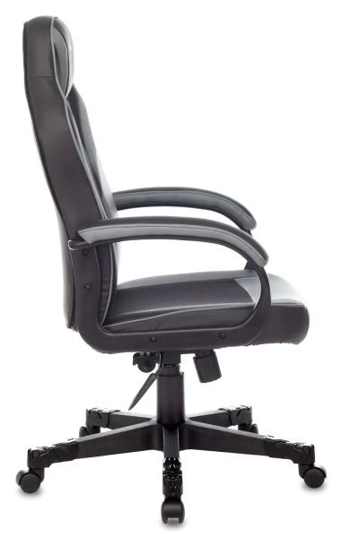 Кресло игровое Zombie GAME 17 черный/серый текстиль/эко.кожа крестов. пластик | Купить в КупиКресла.ру