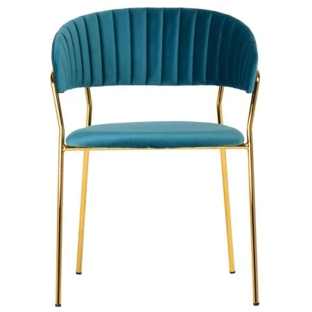 Купить Стул Turin бирюзовый с золотыми ножками по низкой цене