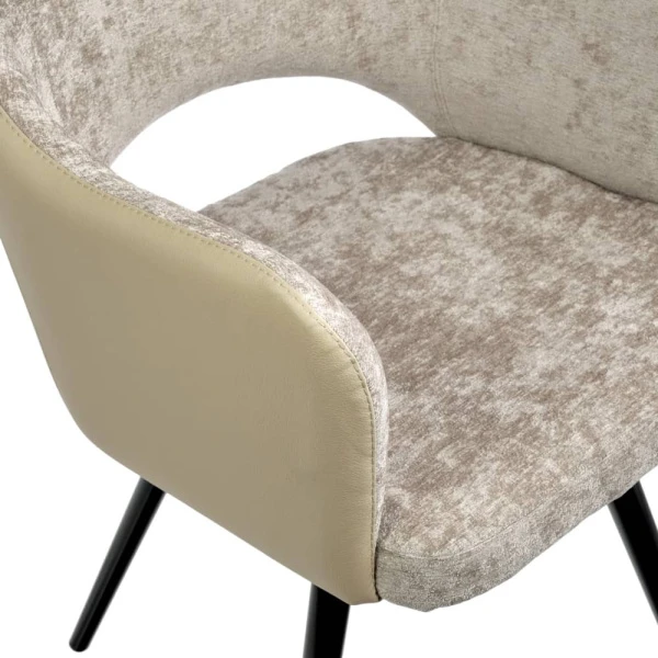 Купить Стул Bruno латте шенилл с экокожей с поворотным механизмом по низкой цене