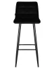 Купить Набор 2 шт Стул барный DOBRIN NICOLE, черные матовые ножки, черный велюр (108-77) в интернет-магазине КупиКресла.ру