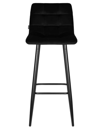 Купить Набор 2 шт Стул барный DOBRIN NICOLE, черные матовые ножки, черный велюр (108-77) в интернет-магазине КупиКресла.ру