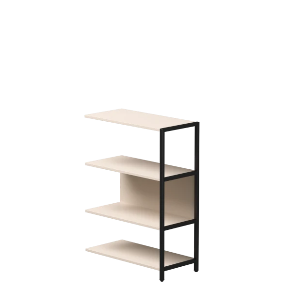 Купить Полустеллаж металлический средний Everprof EVO (ЭВО) 805х385x1120 Кашемир/Черный по низкой цене