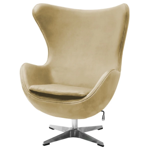 Купить Кресло EGG STYLE CHAIR карамельный, искусственная замша по низкой цене