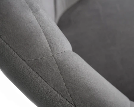 Купить Стул барный DOBRIN LOGAN BLACK, серый велюр (MJ9-75) по выгодной цене для кафе, ресторанов и кухни