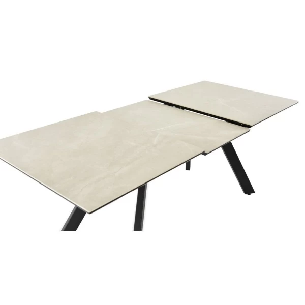 Купить Стол Adam раскладной 140-190x90x75см, бежевый, чёрный по низкой цене