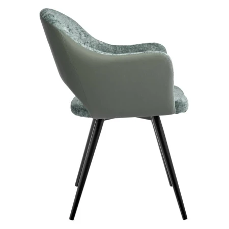 Купить Стул Bruno зелёный шенилл с экокожей с поворотным механизмом по низкой цене