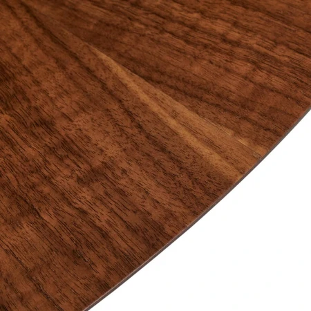 Купить Стол Liverpool диам.110см, шпон орех лучевой набор, с золотистыми ножками по низкой цене