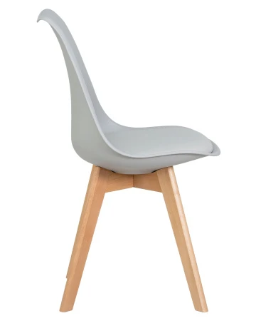 Купить Набор 4 шт Стул обеденный DOBRIN JERRY SOFT, ножки светлый бук, цвет сиденья светло-серый (GR-01) в интернет-магазине КупиКресла.ру