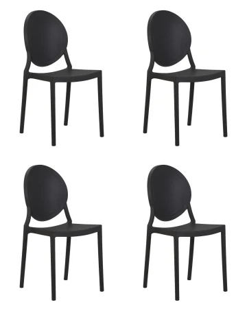 Набор 4 шт Стул обеденный DOBRIN ALBERT, цвет чёрный