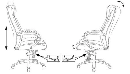 Кресла руководителя - Кресло руководителя Бюрократ T-9924SL черный кожа крестовина металл хром