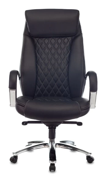 Кресло руководителя Бюрократ T-9924SL черный кожа крестовина металл хром | Купить в КупиКресла.ру