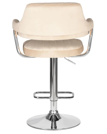 Купить Стул барный DOBRIN CHARLY, бежевый велюр (MJ9-10) по выгодной цене для кафе, ресторанов и кухни