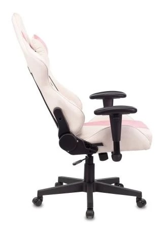 Кресла для геймеров - Кресло игровое Zombie VIKING X Fabric белый/розовый с подголов. крестовина пластик