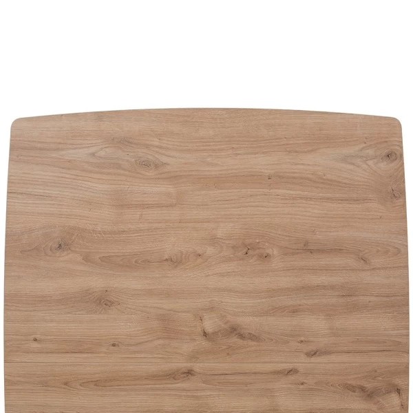 Купить Стол Oslo раскладной 100-130x80x76см, Дуб Навара структурное, чёрный по низкой цене