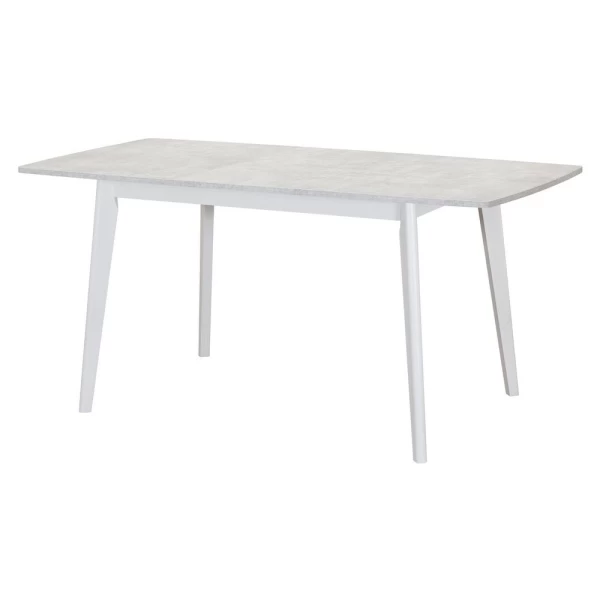 Купить Стол Oslo раскладной 120-160x80x76см, Бетон лайт, белый по низкой цене