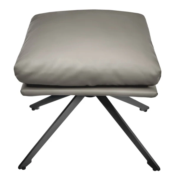 Купить Оттоманка HUG светло-серый, экокожа по низкой цене