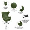 Купить Кресло EGG STYLE CHAIR зеленый, искусственная замша по низкой цене