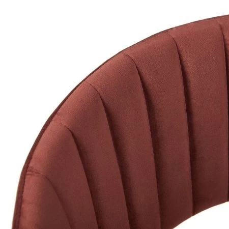 Купить Стул полубарный Turin терракотовый с золотыми ножками по выгодной цене для кафе, ресторанов и кухни