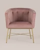 Купить Кресло Шале велюр розовый по низкой цене