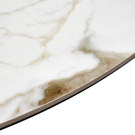 Купить Стол Aura D110, керамогранит Ravena Natural, золотой по низкой цене