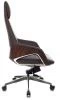 Кресла руководителя - Кресло руководителя Бюрократ _DAO-2 коричневый кожа с подголов. крестовина алюминий