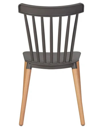 Купить Набор 4 шт Стул обеденный DOBRIN THEO, ножки светлый бук, цвет темно-серый (GR-04) в интернет-магазине КупиКресла.ру