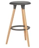 Купить Табурет барный DOBRIN ROYCE, ножки светлый бук, цвет темно-серый (GR-04) по выгодной цене для кафе, ресторанов и кухни