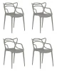 Набор 4 шт Стул обеденный DOBRIN MASTERS, светло-серый (GR-01)