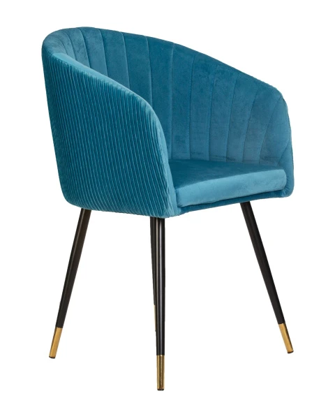 Купить Стул обеденный DOBRIN MARY, морская волна велюр (1922-7) по низкой цене