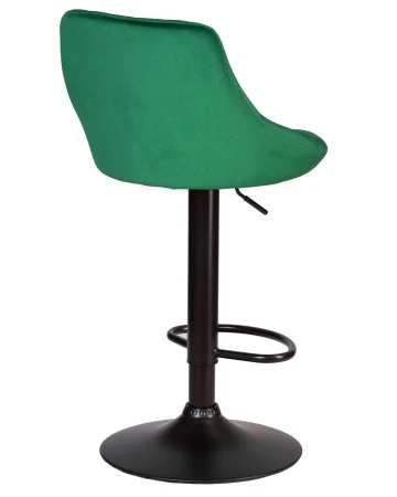 Купить Стул барный DOBRIN LOGAN BLACK, зеленый велюр (MJ9-88) по выгодной цене для кафе, ресторанов и кухни