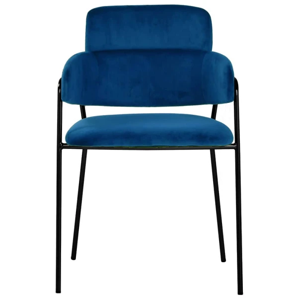 Купить Стул Napoli синий с черными ножками по низкой цене