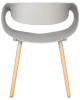 Купить Набор 4 шт Стул обеденный DOBRIN ALIEN, ножки светлый бук, цвет светло-серый (GR-01) в интернет-магазине КупиКресла.ру
