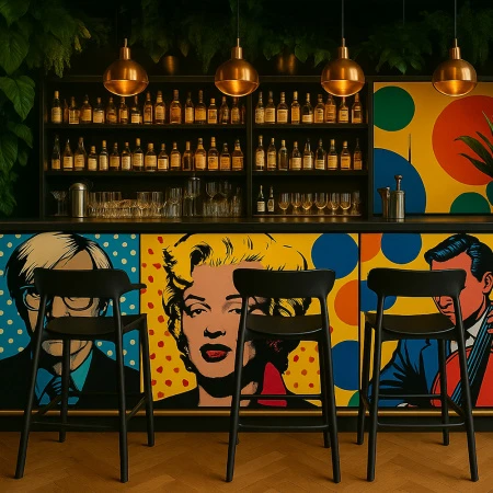 Купить Стул полубарный Forma, чёрный по выгодной цене для кафе, ресторанов и кухни