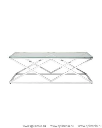 Журнальный стол 120*60 ИНСИГНИЯ серебро
