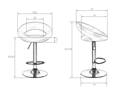 Купить Стул барный DOBRIN MIRA, чёрный по выгодной цене для кафе, ресторанов и кухни