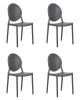 Набор 4 шт Стул обеденный DOBRIN ALBERT, цвет серый