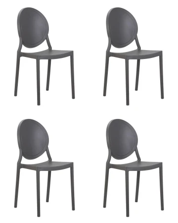 Набор 4 шт Стул обеденный DOBRIN ALBERT, цвет серый