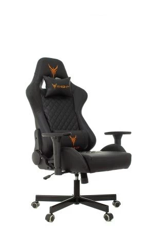 Кресло игровое Knight ARMOR черный ромбик эко.кожа с подголов. крестов. металл