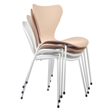 Купить Комплект из 2-х стульев Seven Style белый с белыми ножками в интернет-магазине КупиКресла.ру