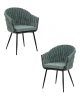 Набор 2 шт Стул обеденный DOBRIN MATILDA, зеленая ткань (LAR 275-23)