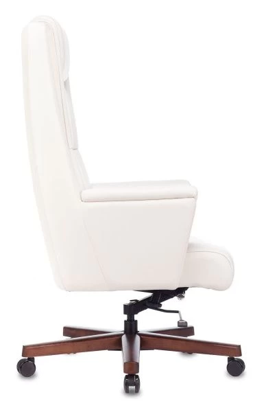 Кресло руководителя Бюрократ _DUKE белый кожа крестовина металл/дерево | Купить в КупиКресла.ру