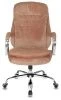 Кресла руководителя - Кресло руководителя Бюрократ T-9950SL Fabric светло-коричневый Velvet 90 крестов. металл хром