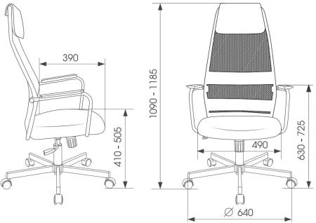 Кресла для геймеров - Кресло игровое Zombie One черный TW-01 3C11 сетка/ткань с подголов. крестов. металл
